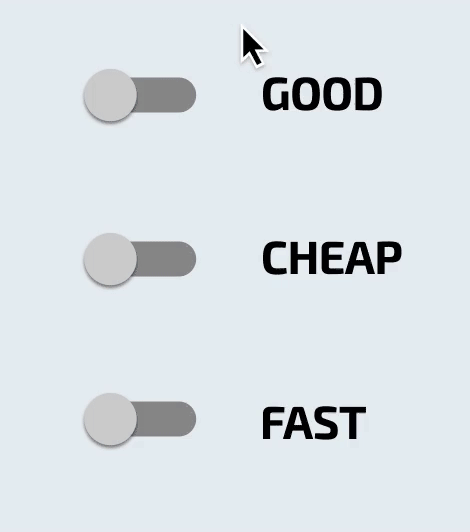 cheap fast good